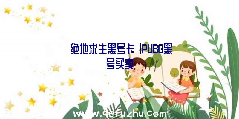 「绝地求生黑号卡」|PUBG黑号买卖